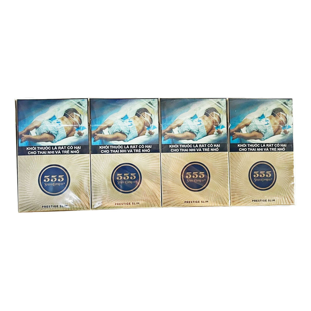 Thuốc Lá 555 Bạc Dẹt - Cây (10 gói)